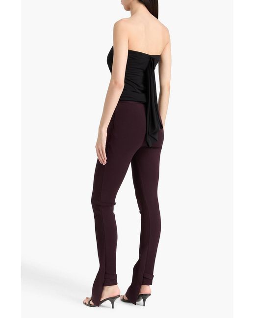 Helmut Lang Black Strapless Lyocell-blend Jersey Top