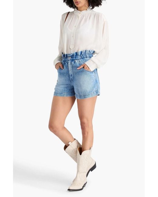 Isabel Marant White Berangere Cupro-crepe Blouse