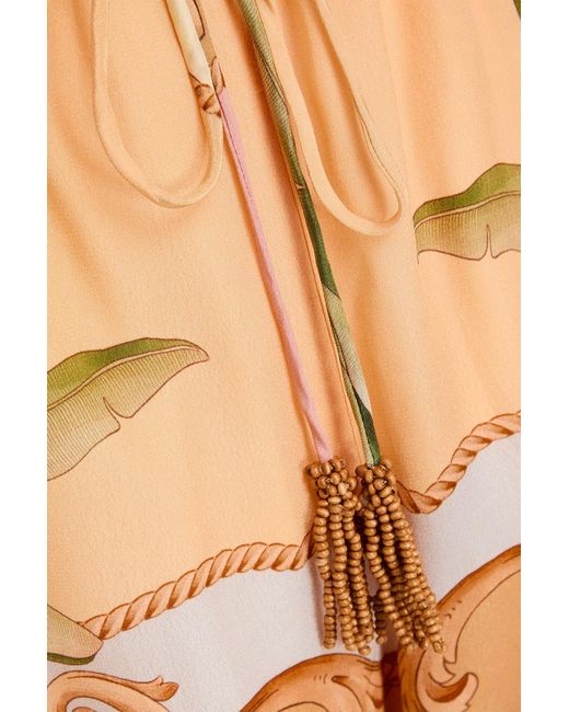 Farm Rio Natural Printed Georgette Shorts