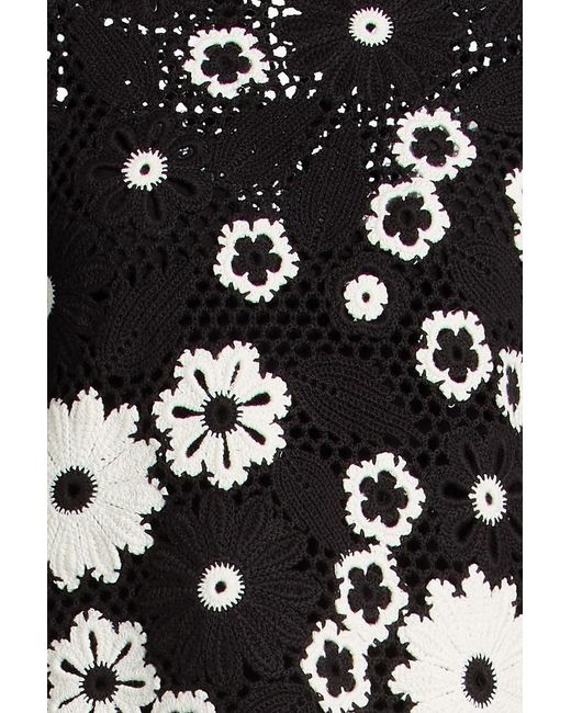 Maje Black Crocheted Cotton Top