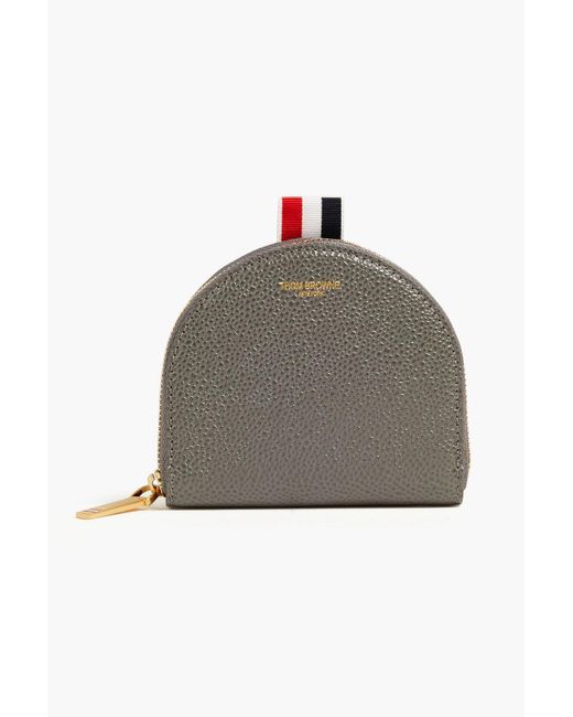 Thom Browne Brown Pebbled-leather Coin Purse