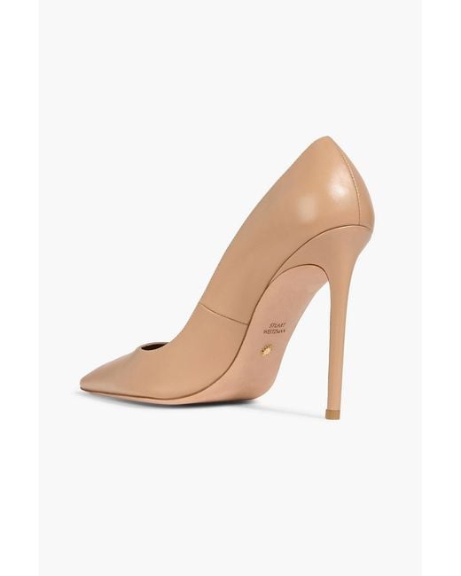Stuart Weitzman White Stuart 110 Leather Pumps
