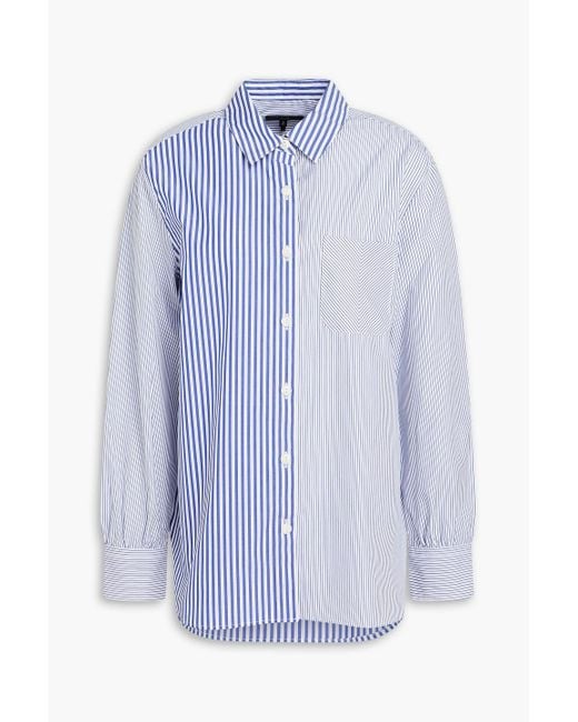 Rag & Bone Blue Striped Cotton-poplin Shirt