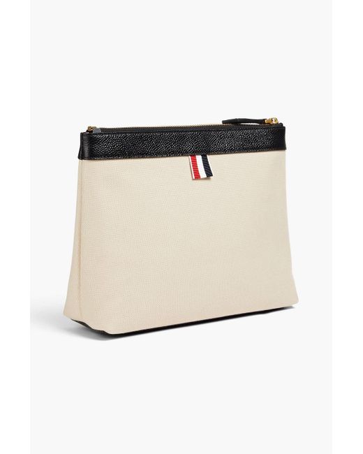 Thom Browne Red Striped Canvas Cosmetics Case