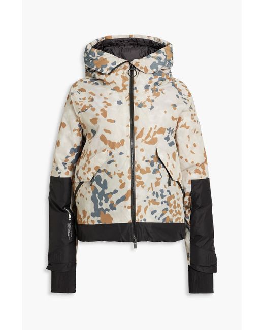 Holden White Quilted Camouflage-print Hooded Down Ski Jacket