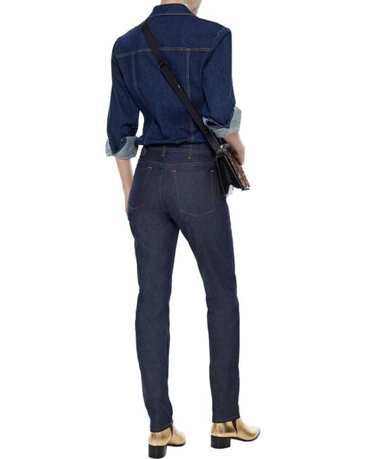 Acne Blue South High-Rise Straight-Leg Jeans