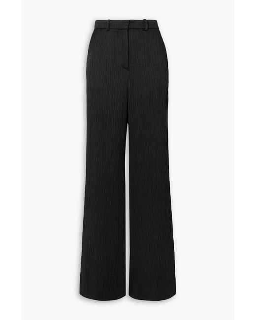 Joseph Black Morissey Crinkled-Satin Straight-Leg Pants