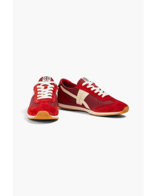 Tory Burch Red Sneakers aus shell und veloursleder