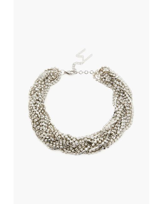 Magda Butrym Metallic Silver-tone Crystal Necklace