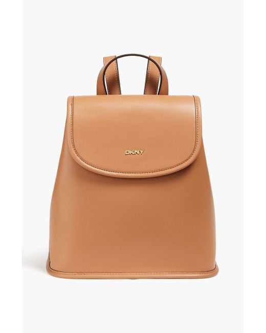 DKNY Brown Brook Leather Backpack