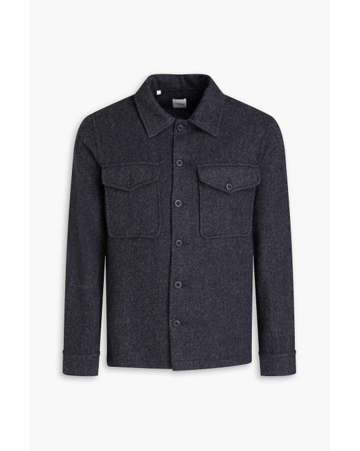 Sandro Blue Brushed Wool-twill Jacket for men