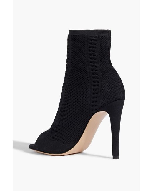 Gianvito Rossi Black Vires 105 Stretch-knit Sock Boots