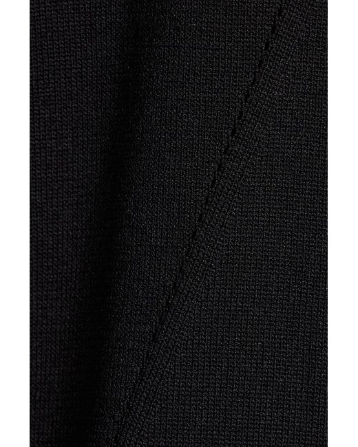 Solid & Striped Black The Narcia Cutout Stretch-Knit Mini Dress
