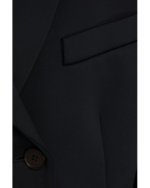 Stella McCartney Black Double-Breasted Crepe Blazer