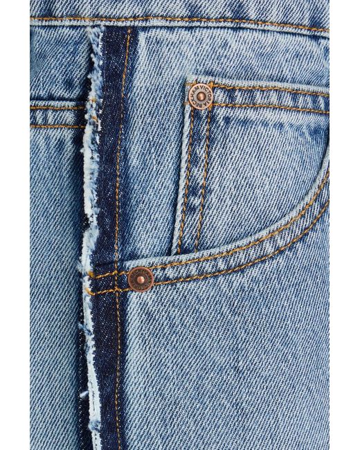 Victoria Beckham Blue Hoch sitzende bootcut-jeans in ausgewaschener optik