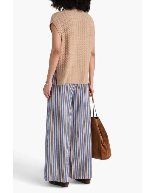 Autumn Cashmere Natural Cable-Knit Cashmere Vest