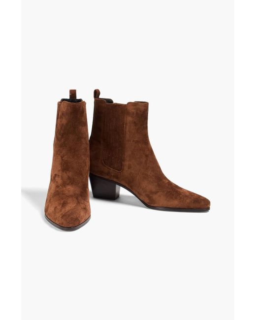 Veronica Beard Brown Alina Suede Ankle Boots