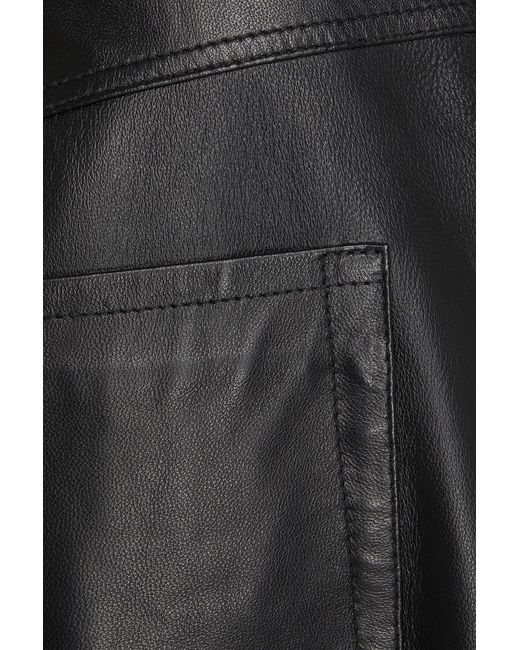 Amiri Black Leather Wide-leg Pants