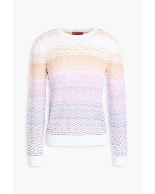 Missoni White Cotton-blend Crochet-knit Sweater