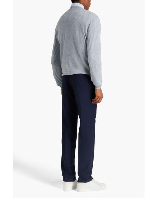 Canali Gray Cashmere Sweater for men