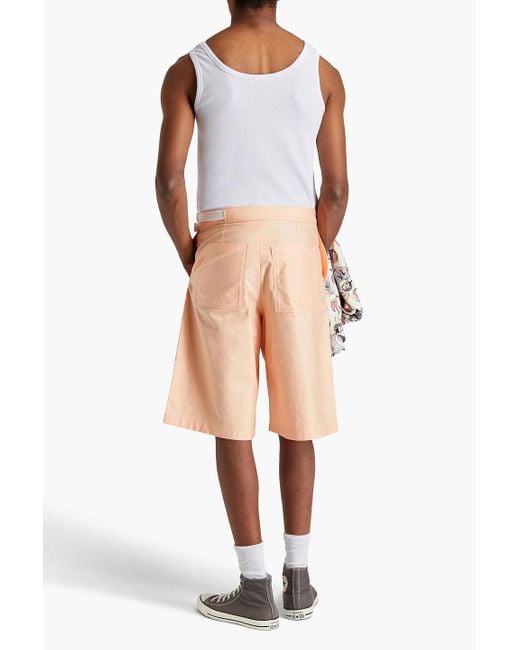 Maison Kitsuné Orange Belted Cotton-twill Shorts for men