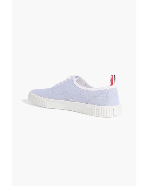 Thom Browne Blue Heritage Canvas Sneakers for men