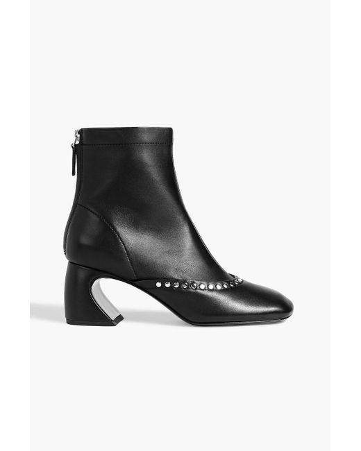 3.1 Phillip Lim Black Id Soft Studded Leather Ankle Boots