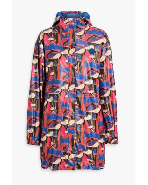 Farm Rio Red Printed Shell Hooded Raincoat
