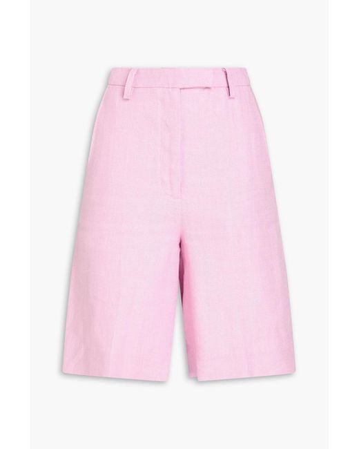 REMAIN Birger Christensen Pink Kiki Linen Shorts