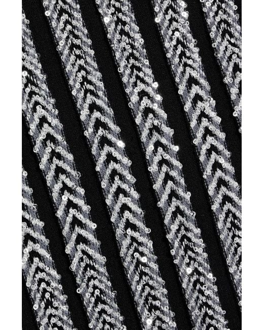 Missoni Black Sequin-Embellished Ribbed-Knit Tank