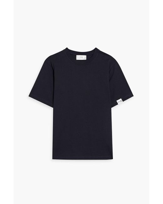 Victoria Beckham Blue Cotton-jersey T-shirt