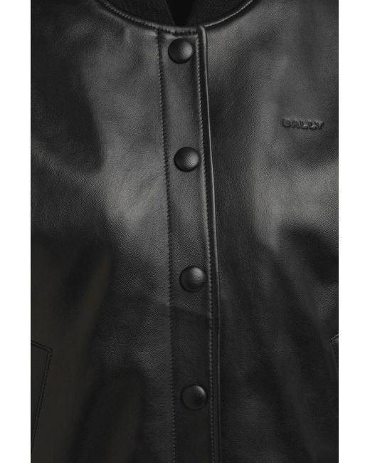 Bally Black Leather Bomber Jacket