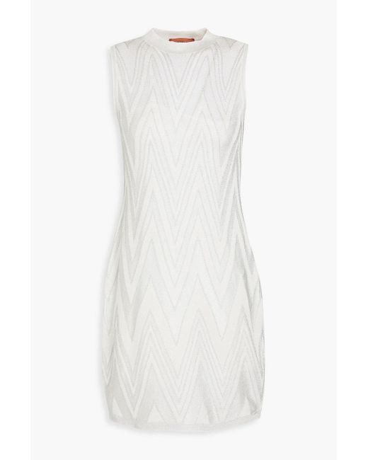 Missoni White Crochet-knit Mini Dress