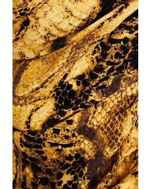 Matériel Metallic Cropped oberteil aus jacquard mit schlangenprint