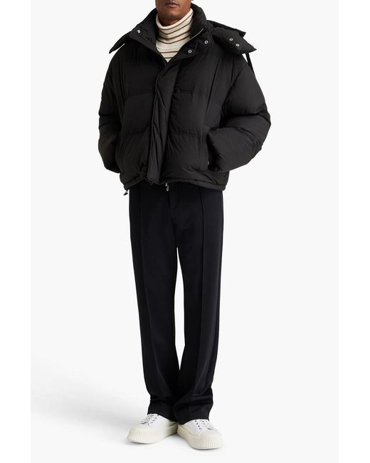AMI Black Oversized Quilted Shell Down Jacket for men