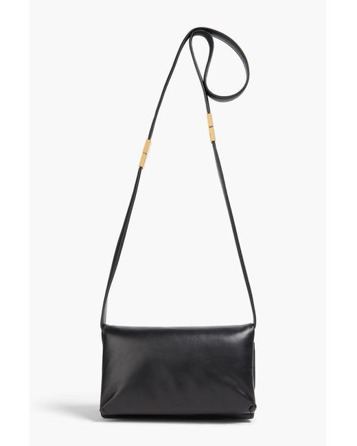 Marni Black Prisma crossbody bag aus gestepptem leder