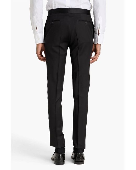 Canali Black Wool And Mohair-blend Twill Suit for men