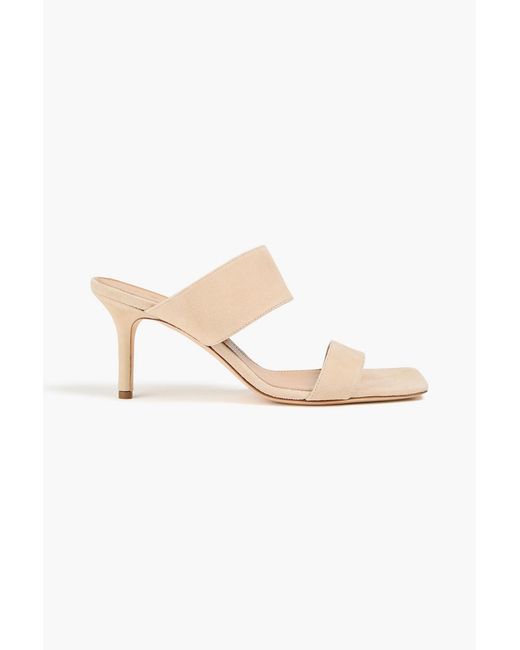 Aeyde Natural Varvara Suede Mules