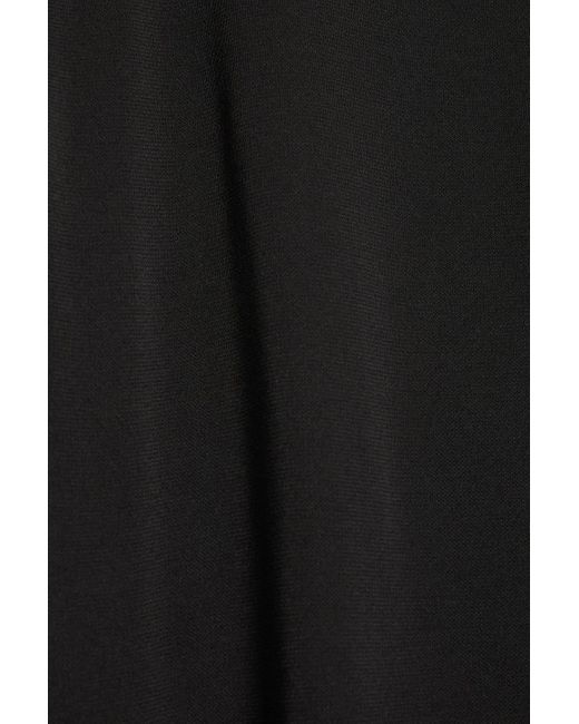 Halston Heritage Black Kayleigh One-sleeve Cutout Jersey Mini Dress