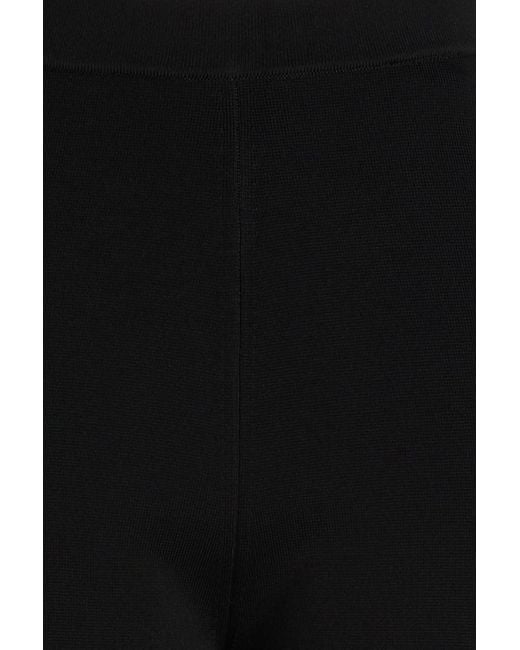 Nanushka Black Striped Stretch-knit Kick-flare Pants