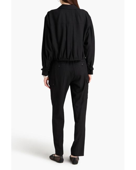 3.1 Phillip Lim Black Ruffled Wool-Blend Jacket