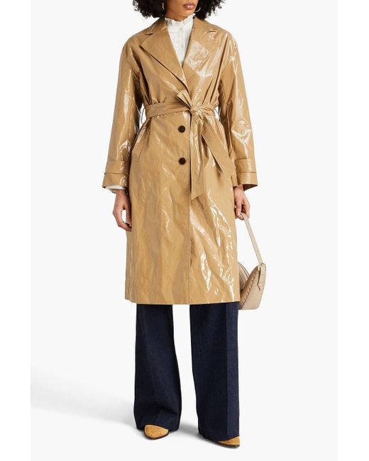 Ba&sh Natural Belted Coated Cotton Trench Coat