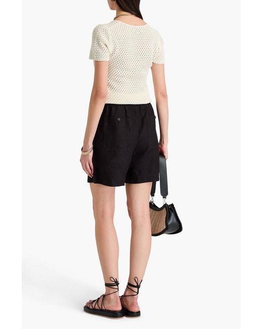 Vince Natural Crochet-knit Cotton Top