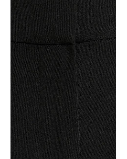 10 Crosby Derek Lam Black Raya Lace-up Twill Wide-leg Pants