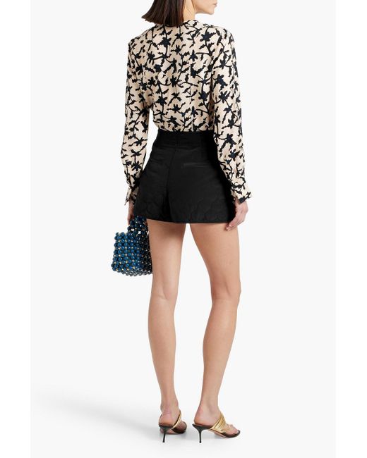 Ulla Johnson White Safi Printed Crepe Blouse