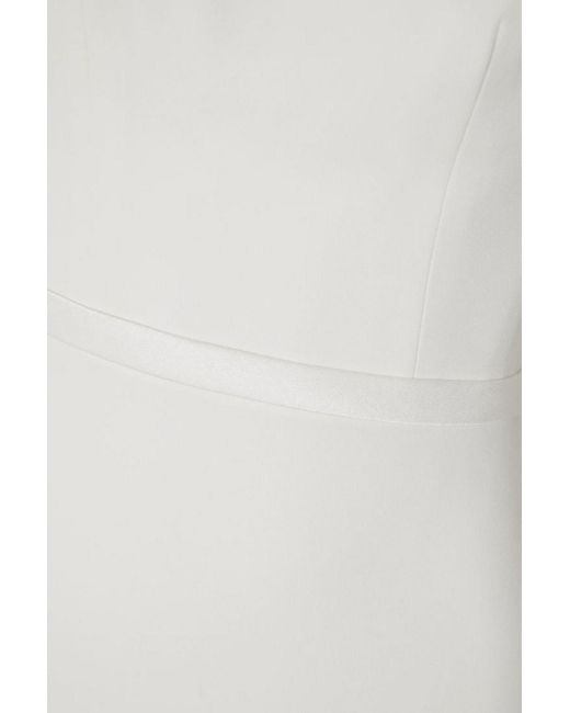 Alex Perry White Cassidy Strapless Satin-crepe Gown