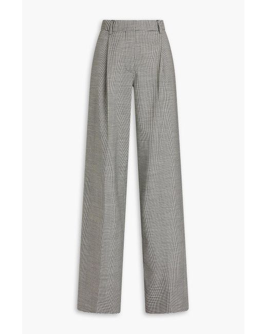 Altuzarra Gray Houndstooth Stretch-wool Wide-leg Pants