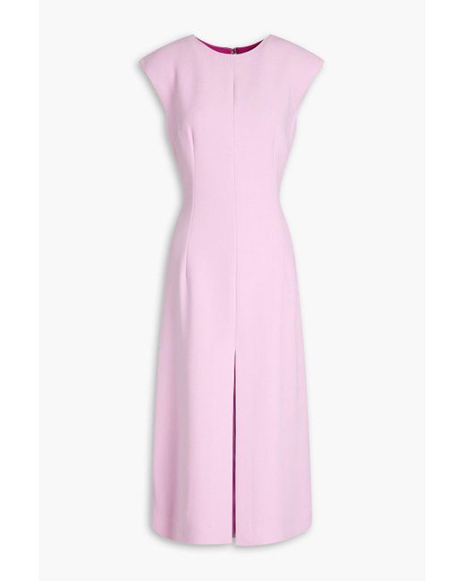 Dolce & Gabbana Pink Wool-crepe Midi Dress