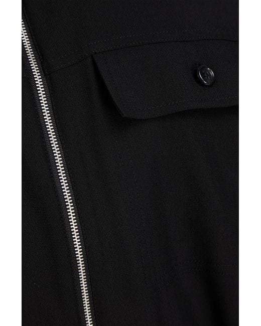 3.1 Phillip Lim Black Ruffled Wool-Blend Jacket