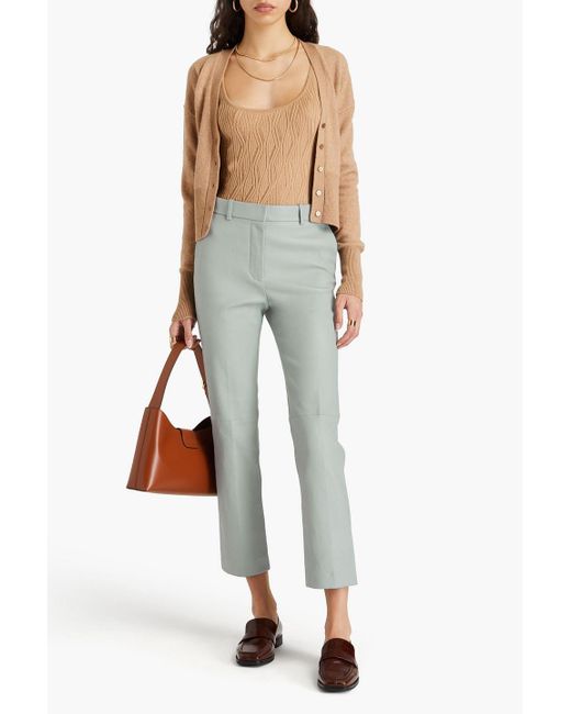 JOSEPH Coleman cropped trousers - Green
